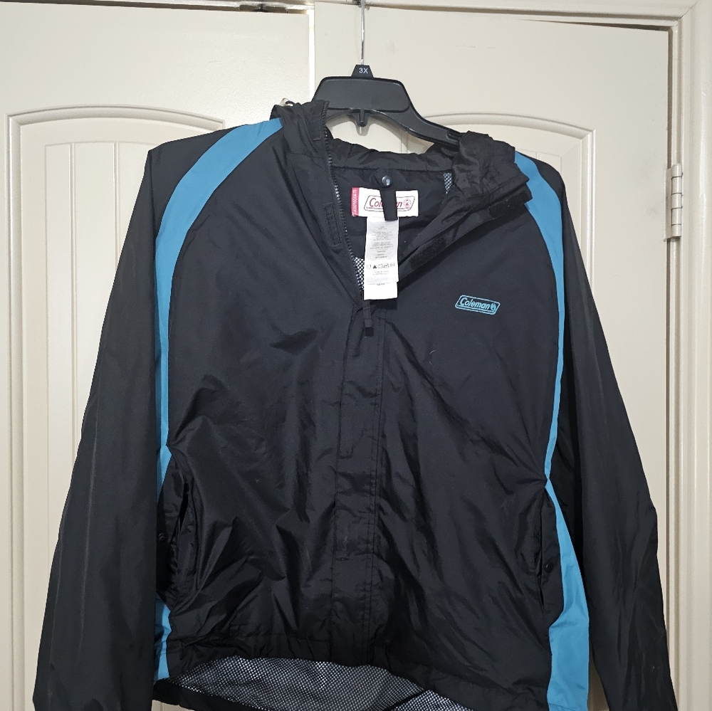 Coleman Black and Blue Windbreaker Jacket
